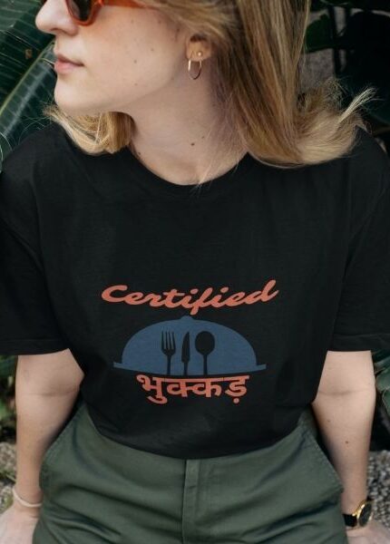 Certified bhukkad women t shirt black