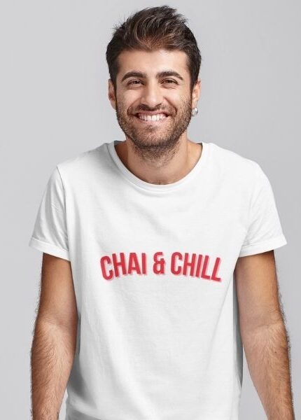 chai and chill t shirt half sleeve