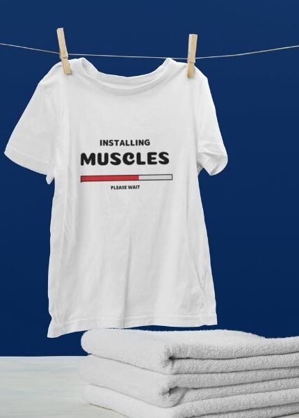 Installing muscles t shirt men gym t shirts gym tees