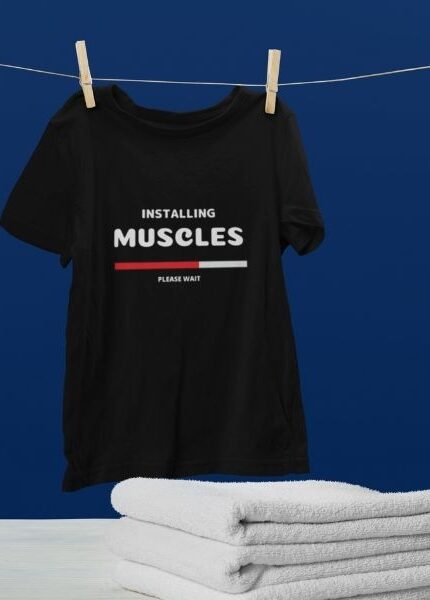 Installing muscles t shirt men gym tees