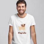 Living the pug life t shirt funny pet t shirt dog lovers