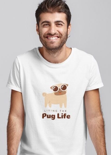 Living the pug life t shirt funny pet t shirt dog lovers