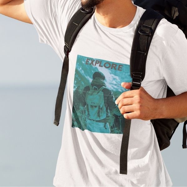 bagpack travel t shirt for women printed graphic
