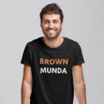 brown munde t shirt online india viral print browen munda