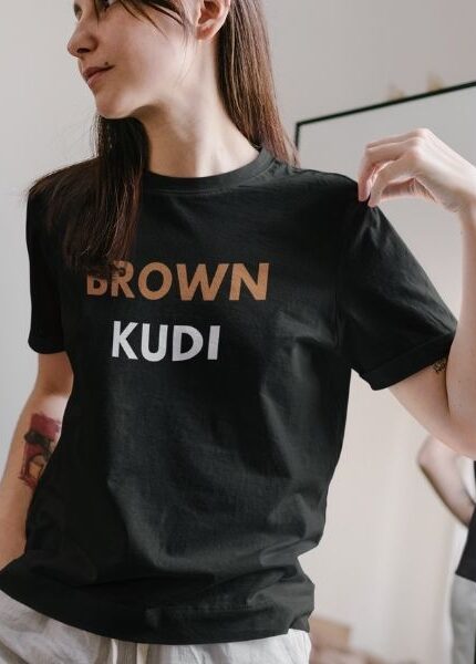 brown munde t shirt online india viral print girl tees