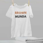 brown munde t shirt online india viral print printed tees