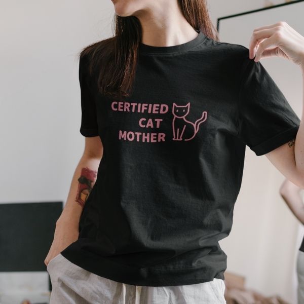 certified cat mother t shirt women