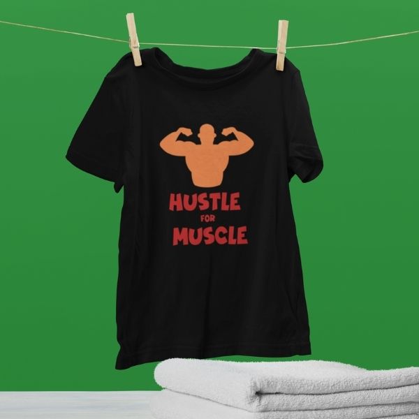 hustle for muscle men gym lover t shirts printed graphic
