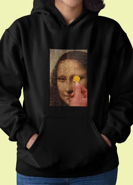 Bitcoin mona lisa funny hoodie